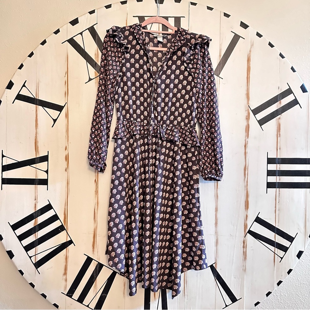 Brown Floral Dress